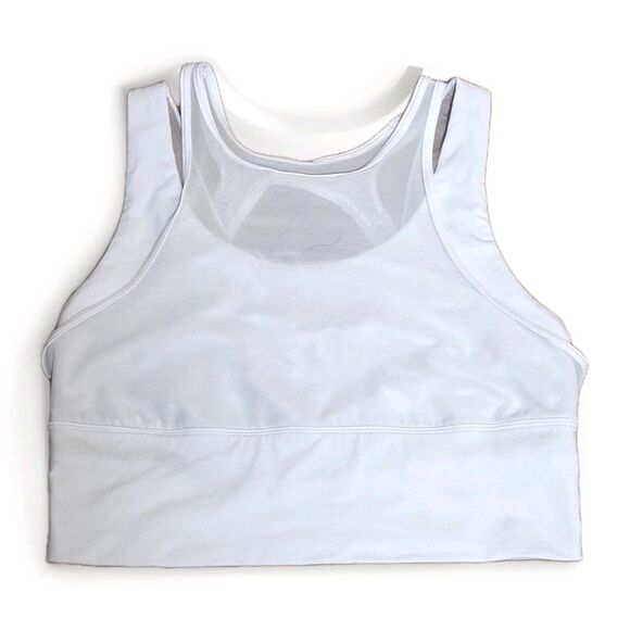 Lululemon Double Tap Bra II White Yoga Workout Size 6 / S Wicking Medium Support - Picture 3 of 5